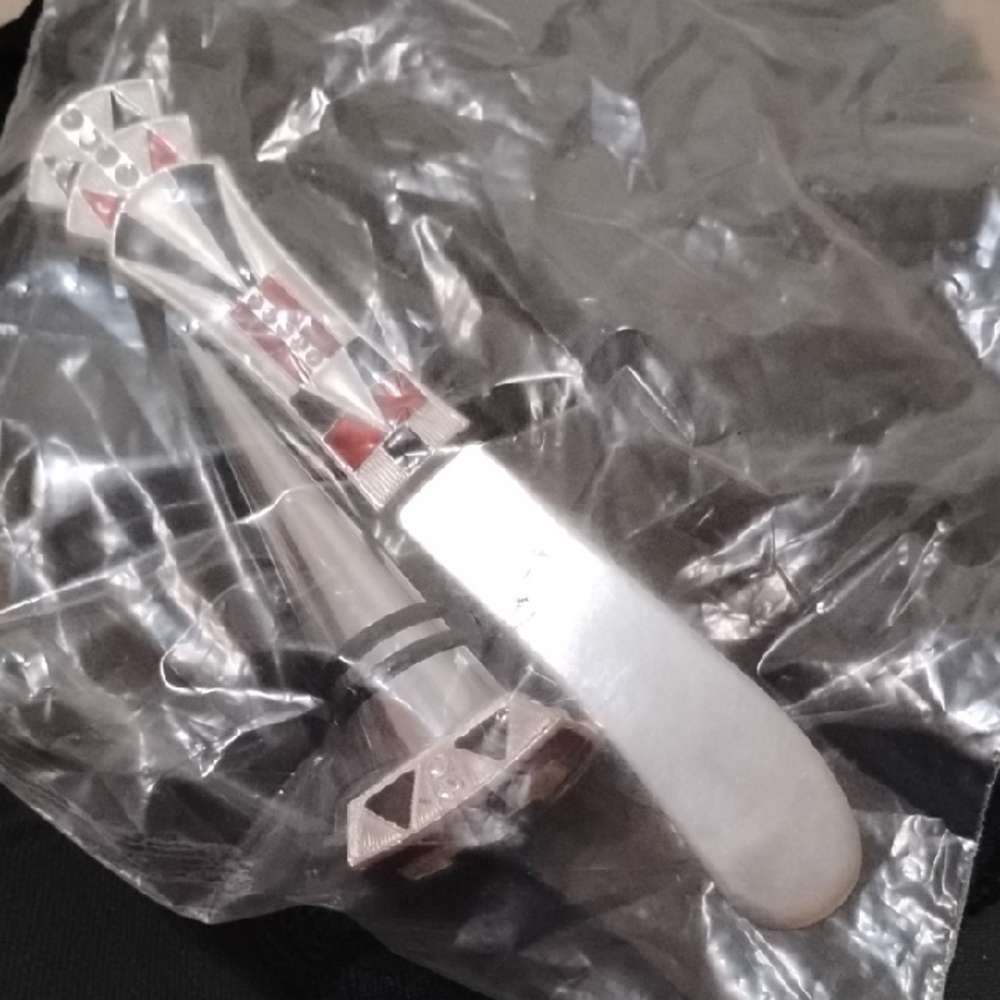Silver and Red Cheese Knife Set